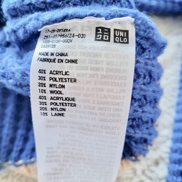 Marni x Uniqlo Popcorn Knitted Long Sleeve V Neck Sweater Sz XS - Picture 10 of 13